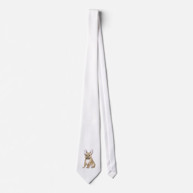 Adorable französische Bulldogge Neck Tie Krawatte (Vorderseite)