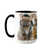 ADORABLE FRANZÖSISCHE BULLDOGS MIT SWEATERN