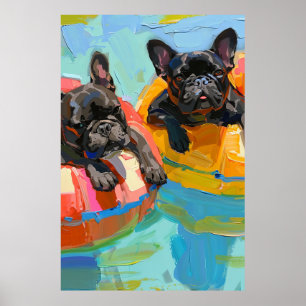 Adorable French Bulldog Poster - Niedliche Hunde A