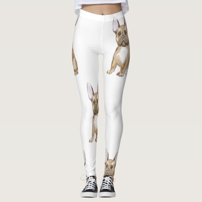 Adorable french bulldog puppy leggings (Vorderseite)