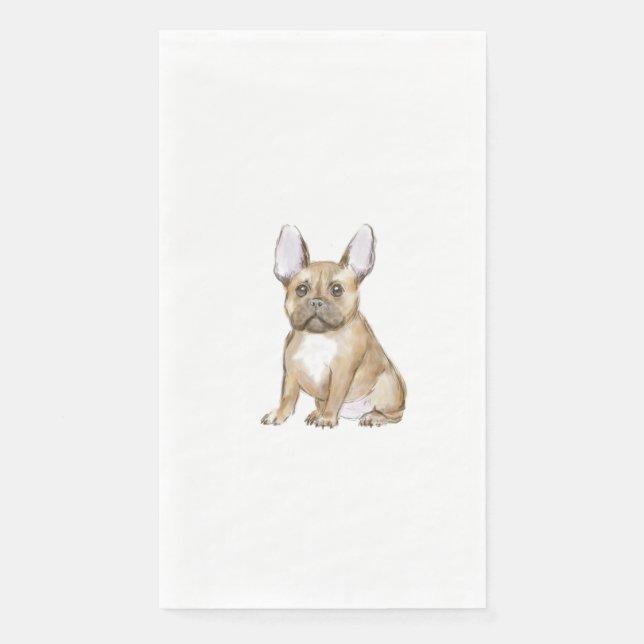 Adorable french bulldog puppy serviette (Vorderseite)