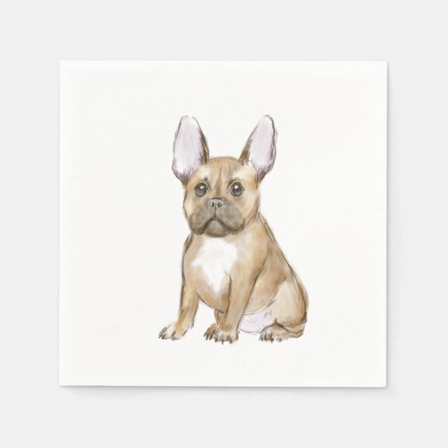 Adorable french bulldog puppy serviette (Vorderseite)