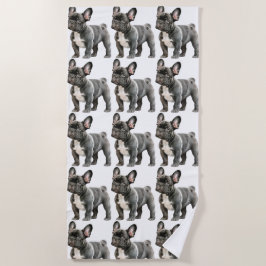 Adorable French Bulldog Puppy Strandtuch