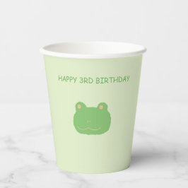 Adorable Frog and Balloon Birthday Paper Cups Pappbecher