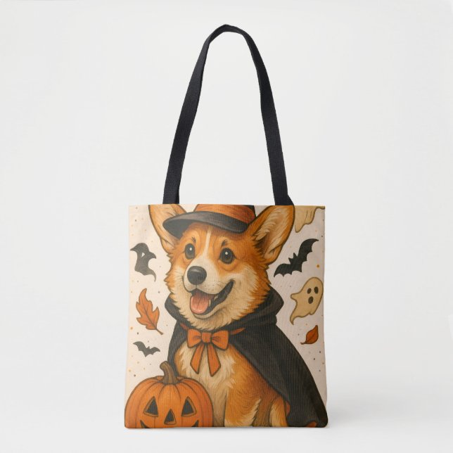 Adorable Fun Halloween Corgi Jack-O-Lantern (Vorderseite)