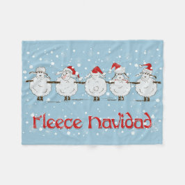 Adorable FUNNY Fleece Navidad Christmas Sheep
