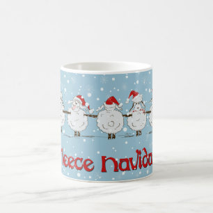 Adorable FUNNY Fleece Navidad Christmas Sheep Tasse