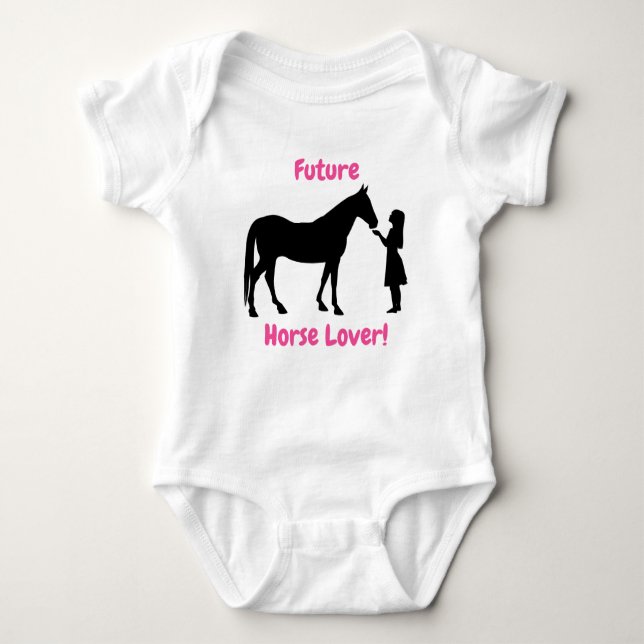 Adorable Future Horse Lover Baby Strampler (Vorderseite)