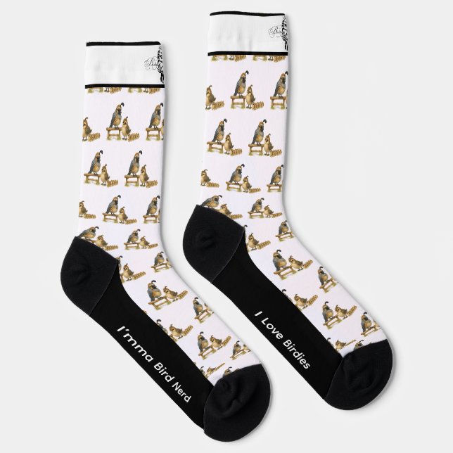 Adorable Gambel's Quail Bird Socks Socken (Rechts)
