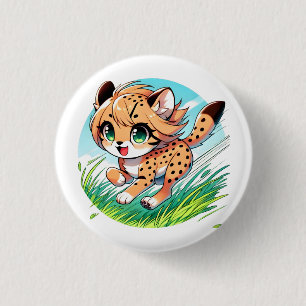 Adorable Gepard-Kuche spielerisch Button