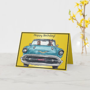 Adorable German Shepherds Watercolor Geburtstagska Karte