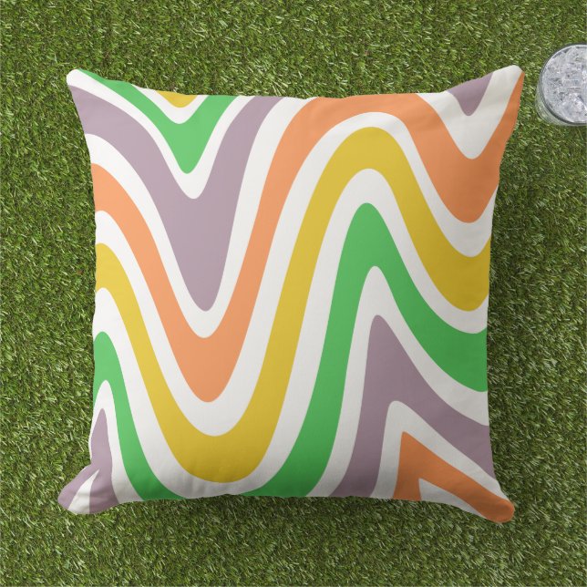 Adorable Gewebe niedliche Muster farbenfroh Sommer Kissen (Gras)