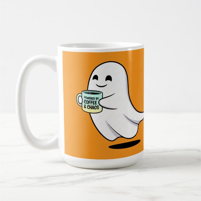 Adorable Ghost Cute Halloween Illustration Kaffeetasse (Links)