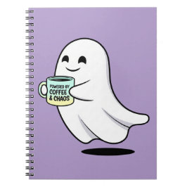 Adorable Ghost Cute Halloween Illustration Notizblock