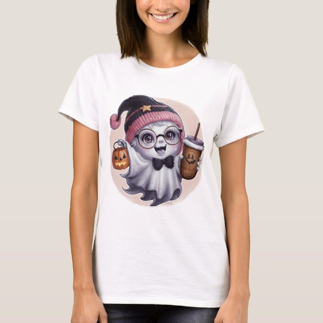 Adorable Ghost Halloween T - Shirt (Vorderseite)