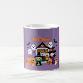 Adorable Ghost House Dekoration für Halloween Kaffeetasse