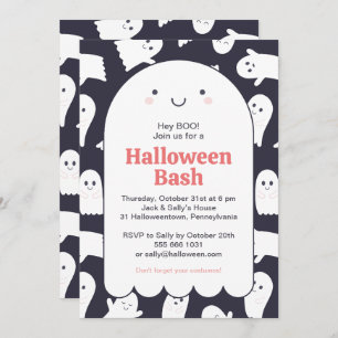 Adorable Ghosts Halloween Bash Personalisiert Einladung