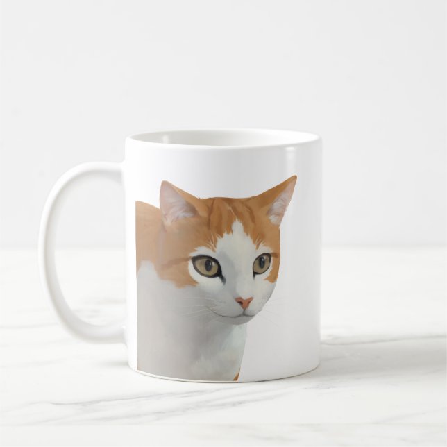 Adorable Ginger Cat Art Kaffeetasse (Links)