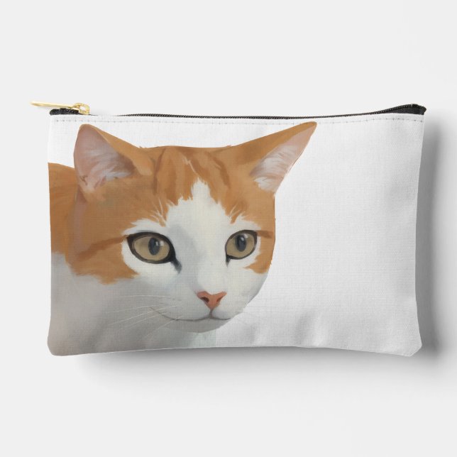 Adorable Ginger Cat Art Zubehörtasche (Vorderseite)