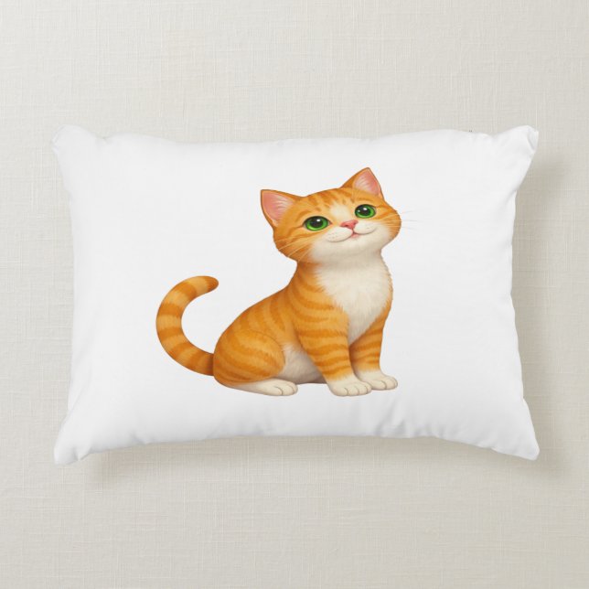 Adorable Ginger Kitten Throw Pillow Dekokissen (Vorderseite)