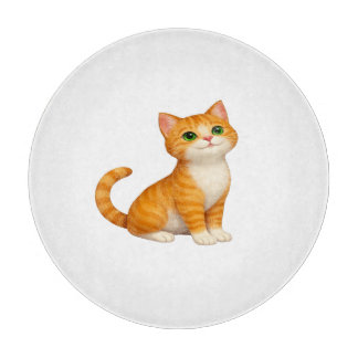 Adorable Ginger Kitten Throw Pillow Schneidebrett