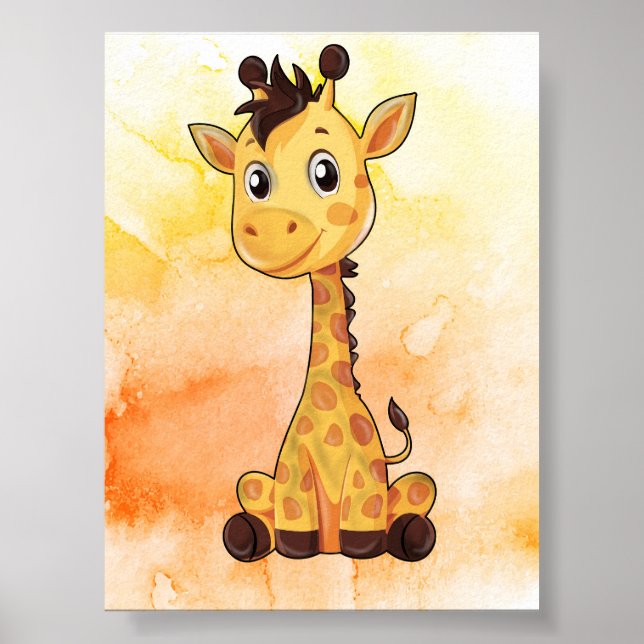 Adorable Giraffe Baby Poster! Perfekter Kinderzimm Poster (Vorne)