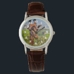 Adorable Giraffe, die seinen Kopf über den Bäumen  Armbanduhr<br><div class="desc">Das ist so eine niedliche Erfassung des Fotos. Diese gepunktete Giraffe starrt auch direkt in die Kamera! Was für ein Zeichen. Eine niedliche und farbenfrohe Giraffe, die mit dem Kopf über den Bäumen stehend ist. Seine Kennzeichnungen sind eine prächtige, reiche orange-braune Farbkombination. Sieht aus, als spielte er ein Spiel von...</div>