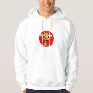 Adorable Giraffe Face Grosses Mit Augen Cartoon Ku Hoodie