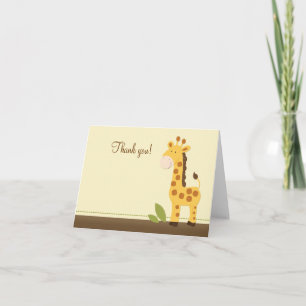 Adorable Giraffe Faltschachtel Vielen Dank für Ihr Dankeskarte