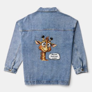 "Adorable Giraffe in Aktion!" Jeansjacke