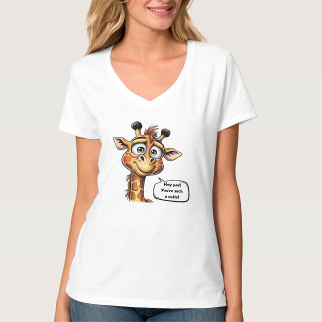 "Adorable Giraffe in Aktion!" T-Shirt (Vorderseite)