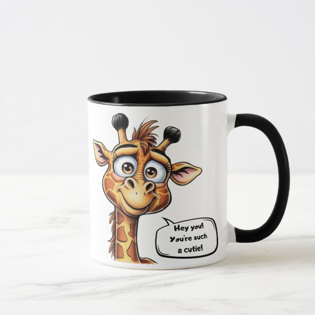 Adorable Giraffe in Aktion!" Tasse (Rechts)