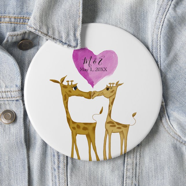 Adorable Giraffe Lovers Button (Beispiel)
