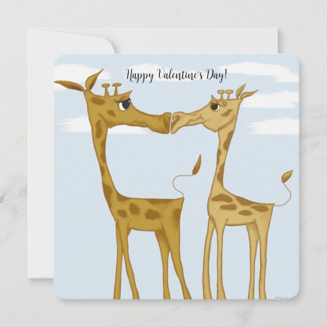 Adorable Giraffe Lovers Feiertagskarte (Vorderseite)