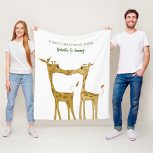 Adorable Giraffe Lovers Fleecedecke