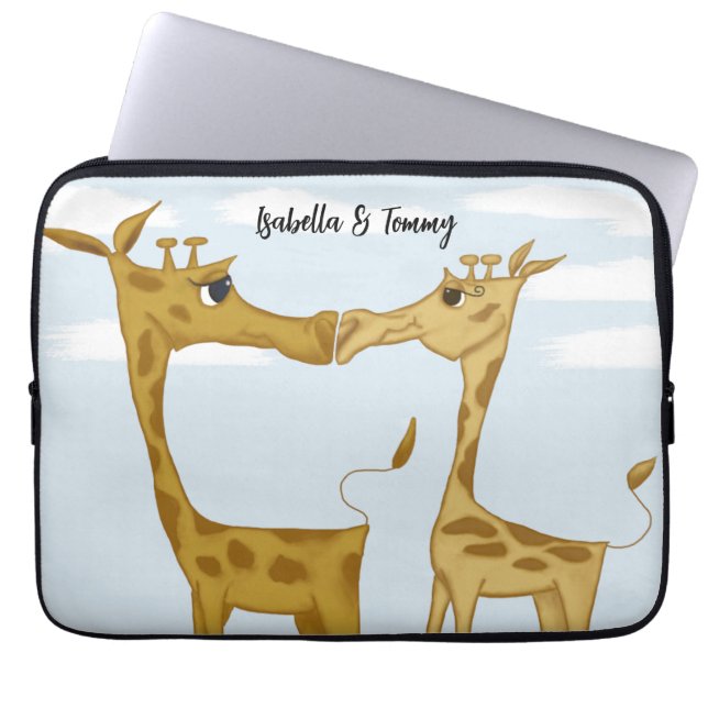 Adorable Giraffe Lovers Laptopschutzhülle (Vorderseite)