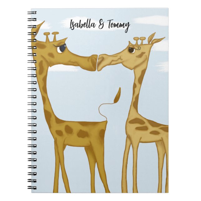 Adorable Giraffe Lovers Notizblock (Vorderseite)