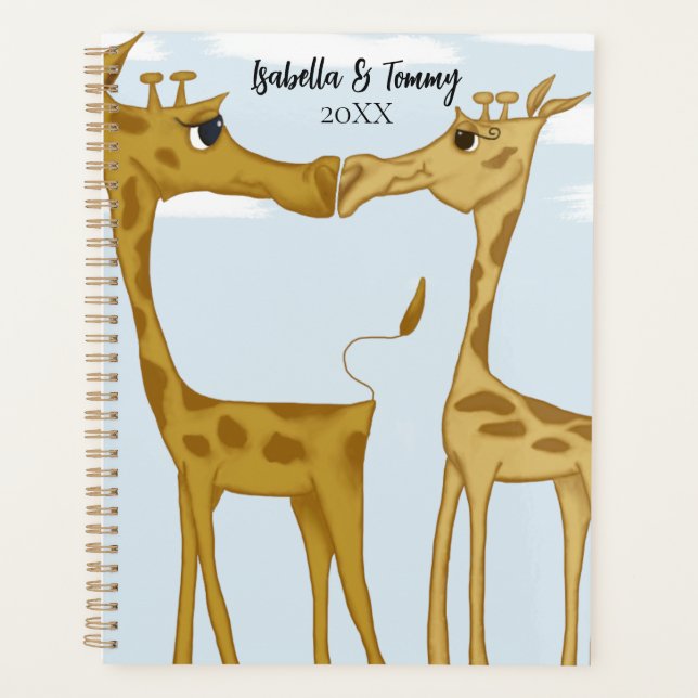 Adorable Giraffe Lovers Planer (Vorderseite)