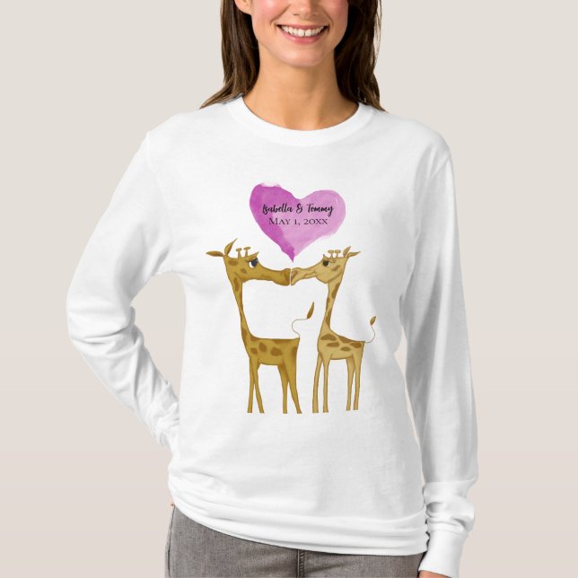 Adorable Giraffe Lovers T-Shirt (Vorderseite)