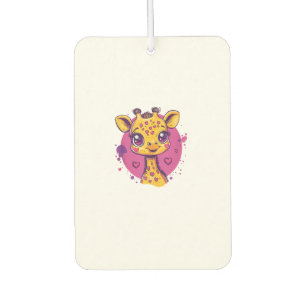 Adorable Giraffe mit Herz-Cartoon-Liebe Autolufterfrischer
