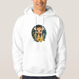 Adorable Giraffe umgeben von Blume _3 Hoodie
