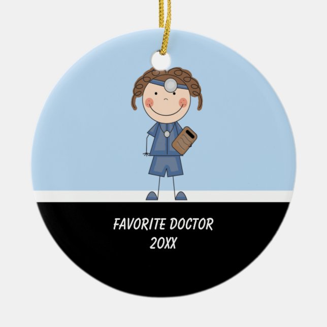 Adorable Girl Doctor Keramikornament (Vorne)
