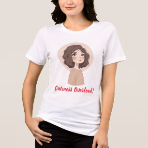 Adorable Girl mit weichem Ästhetik Tri-Blend Shirt