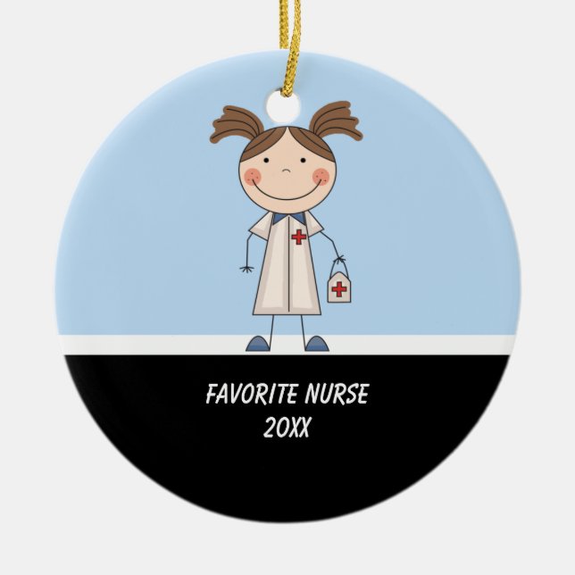 Adorable Girl Nurse Keramik Ornament (Vorne)