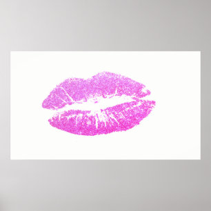 Adorable Glitterie Lips, Kiss Poster