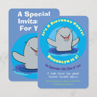 Adorable glückliche Darstellung Cartoon Illustrati Einladung