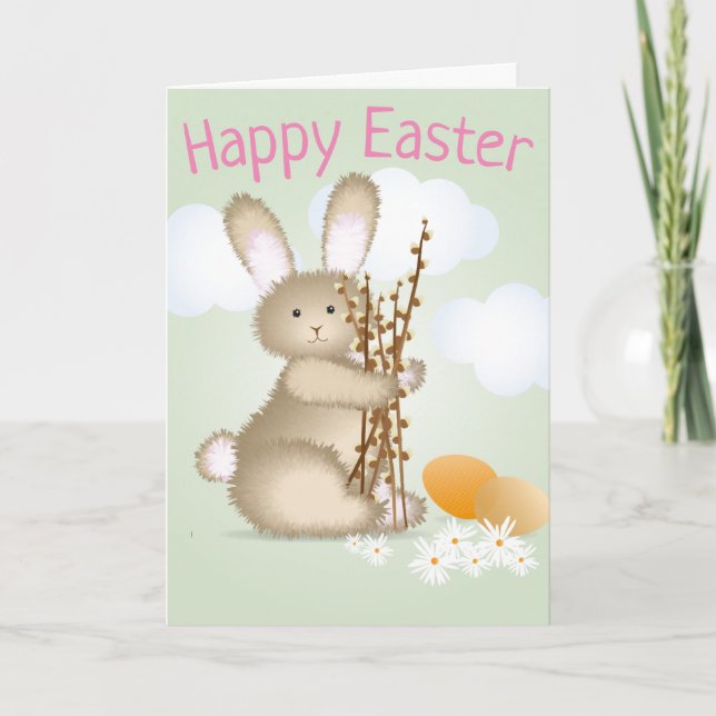 Adorable glückliche Osterzeit Karte (Vorderseite)