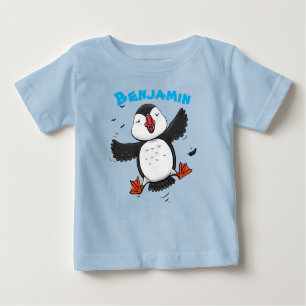 Adorable, glückliche Puffsillustrierung des Cartoo Baby T-shirt