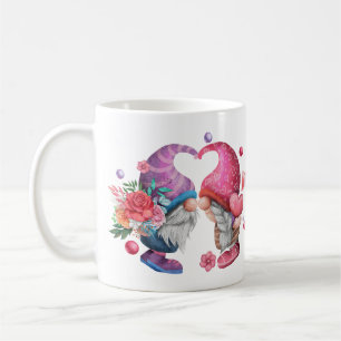 Adorable Gnome Couple Valentine's Day Coffee Tasse