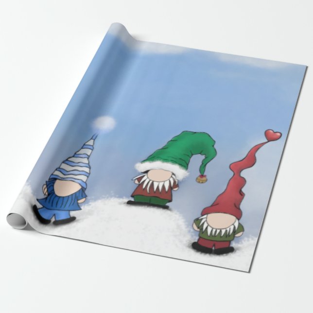 Adorable Gnome Posse Geschenkpapier (Ungerollt)